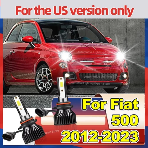 Imagen 1 del producto 2 uds bombilla LED para faros de coche CANbus Lámpara automática para Fiat 500 2012-2023 2013 2014 2015 2016 2017 2018 solo para la versión estadounidense