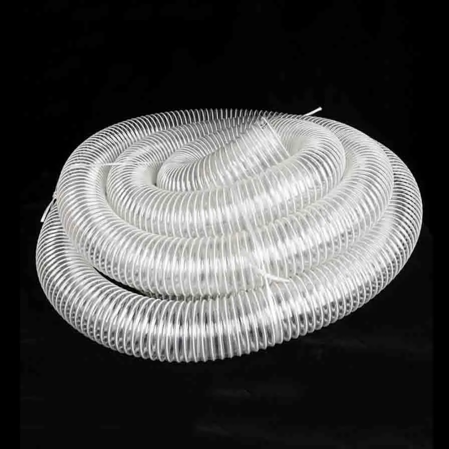 1 Meter Inner Diameter 30-100mm Transparent PVC Plastic Steel Wire Hoses Dust Removal Suction Pipe