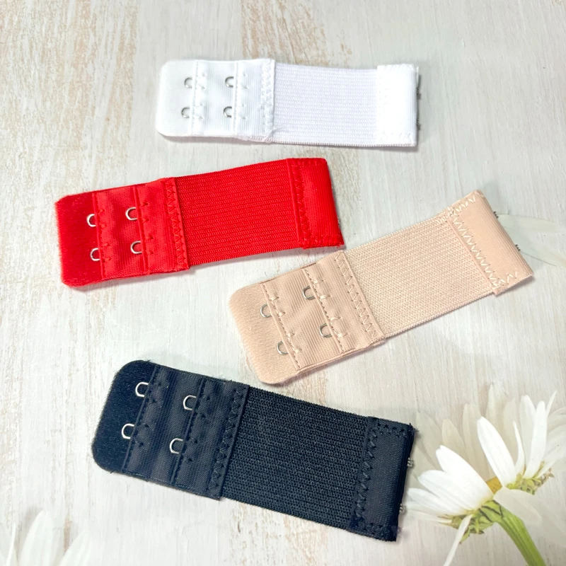 Bra ekstender 4/6 pasang untuk wanita, Bra elastis tali Ekstensi klip kait aksesori intim gesper dapat disesuaikan