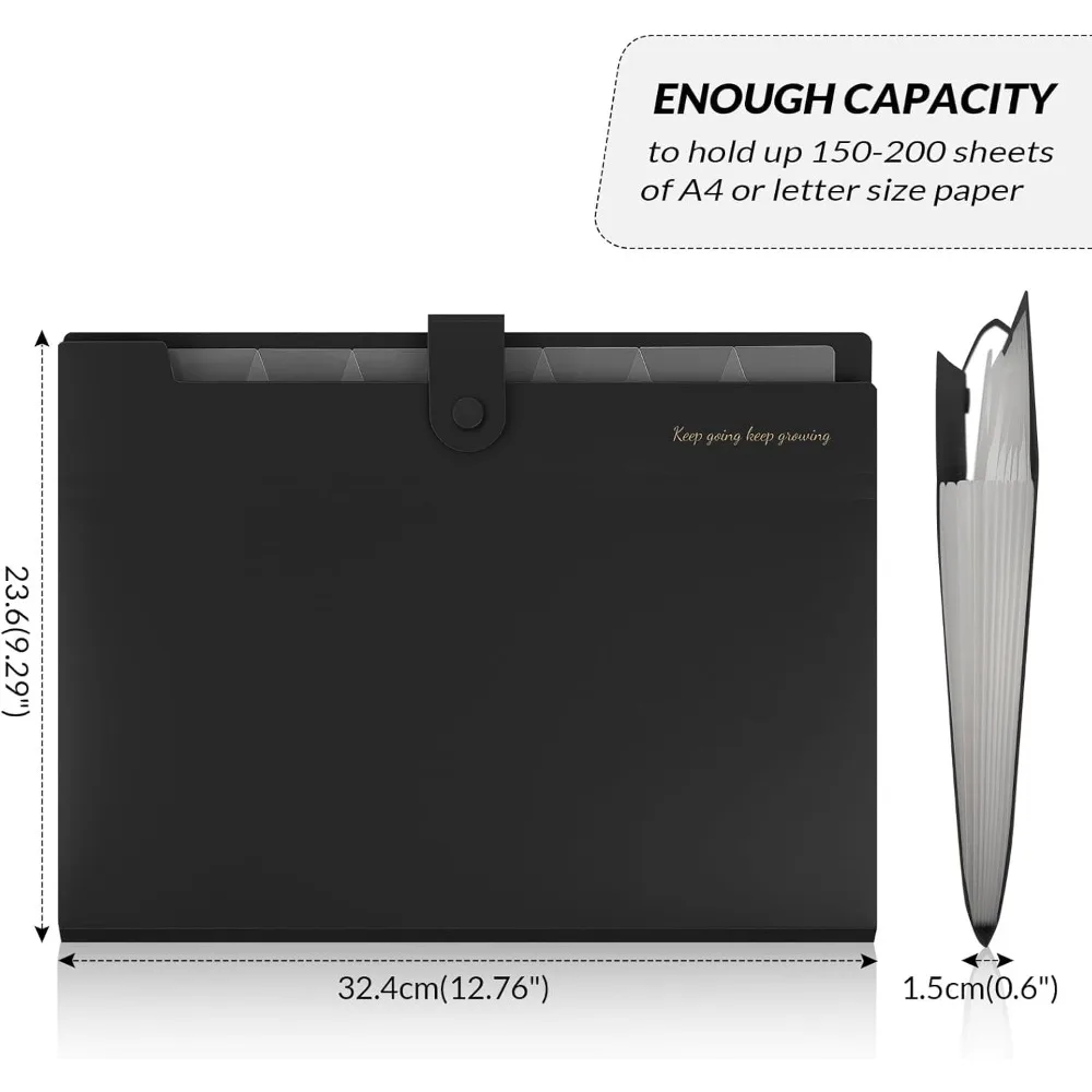 

US Shipping Expanding File Folder Organizer 8 Pockets Portable Document Letter A4 Size Paper Receipt Holder for School