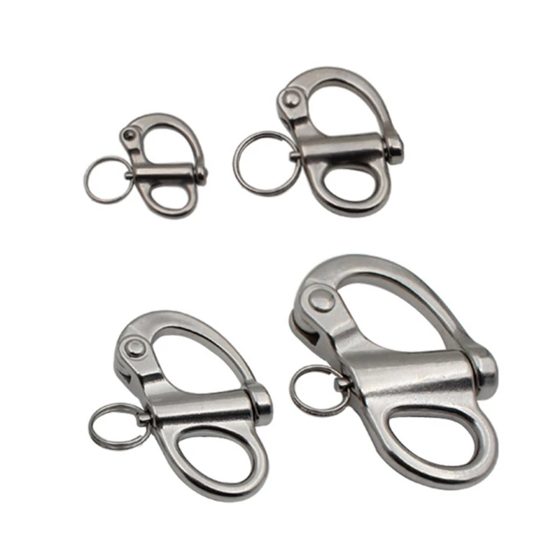 ตาหมุน Shackle Quick Release Bail Rigging เรือใบ Marine สแตนเลสสำหรับเรือใบ Spinnakers