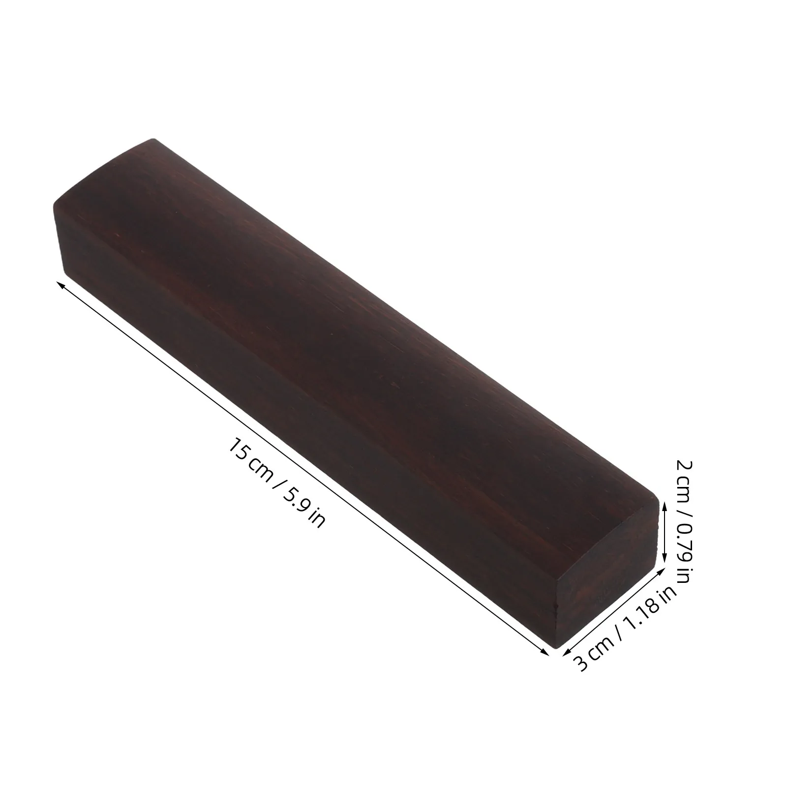 1Pair Rustic Rosewood Calligraphy Paperweight Set with Integrated Book Ruler for Chinese Calligraphy Practice Painting Drawing