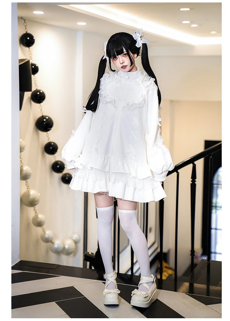 Original Design Japanese Gothic Sweet Cool Lolita Long Sleeve Dress Spring New Women's Loose Removable Hat Zipper Hoodie Dress - AliExpress 200000345 Original Design Japanese Gothic Sweet Cool Lolita Long Sleeve Dress Spring New Women's Loose Removable Hat Zipper Hoodie Dress - AliExpress 200000345