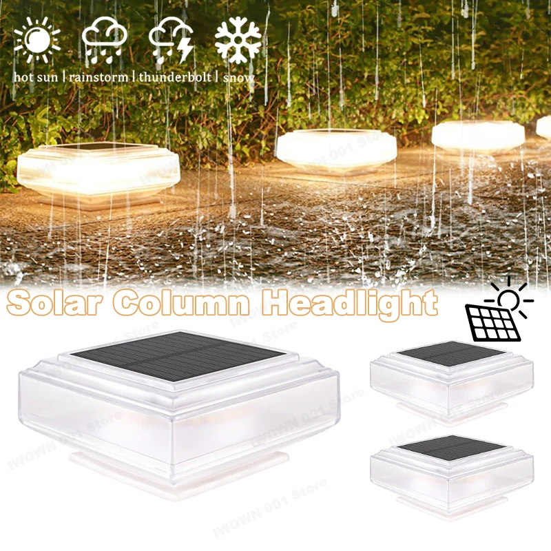 

New Solar Lights Outdoor Waterproof Courtyard Garden Villa Column Lamp Outdoor Wall Rainproof Street Landscape Lights