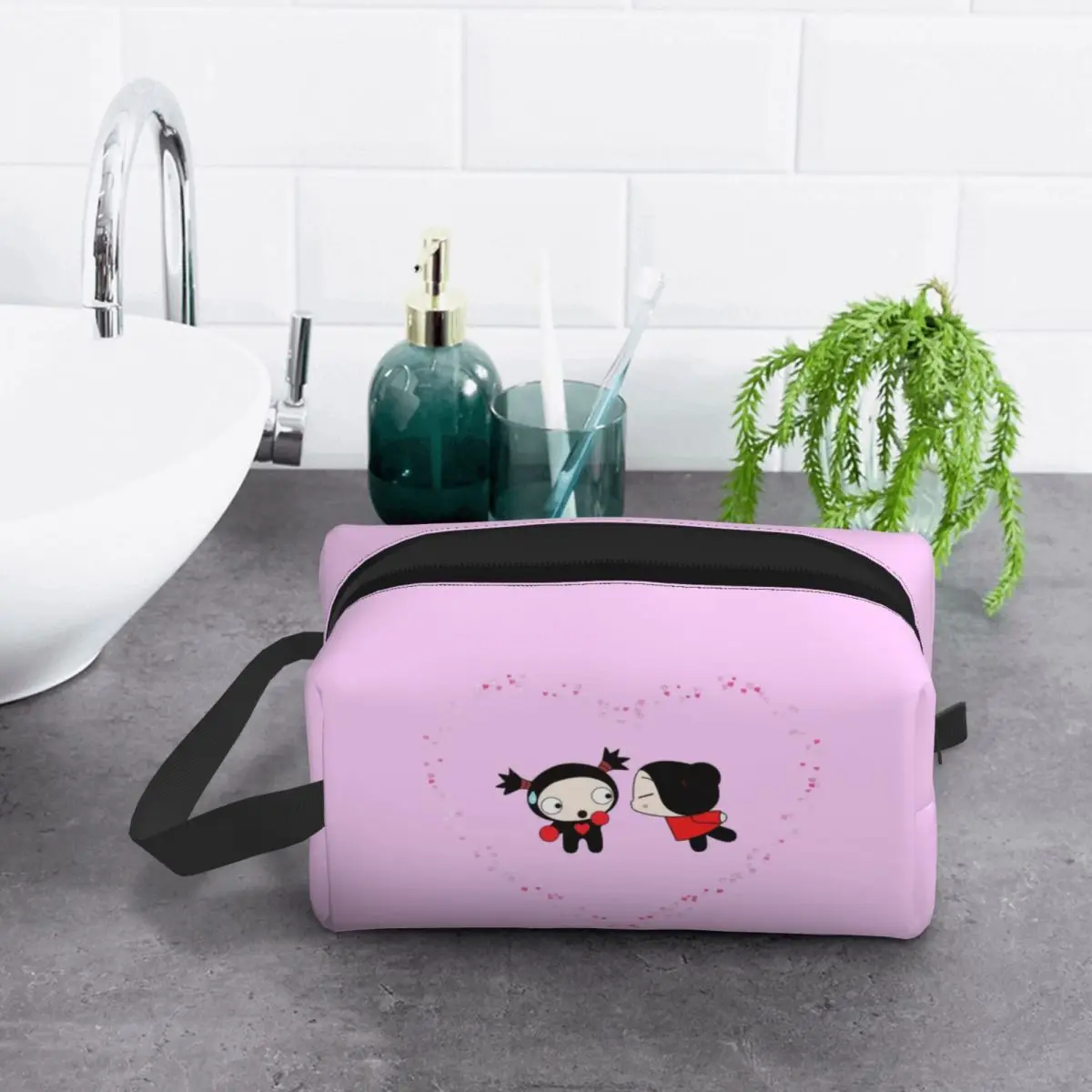 

Pucca Loves Garu Pencil Case for Boy Girl Pen Box Pencil Bag Stationery Supplies Women Organizer Pouch