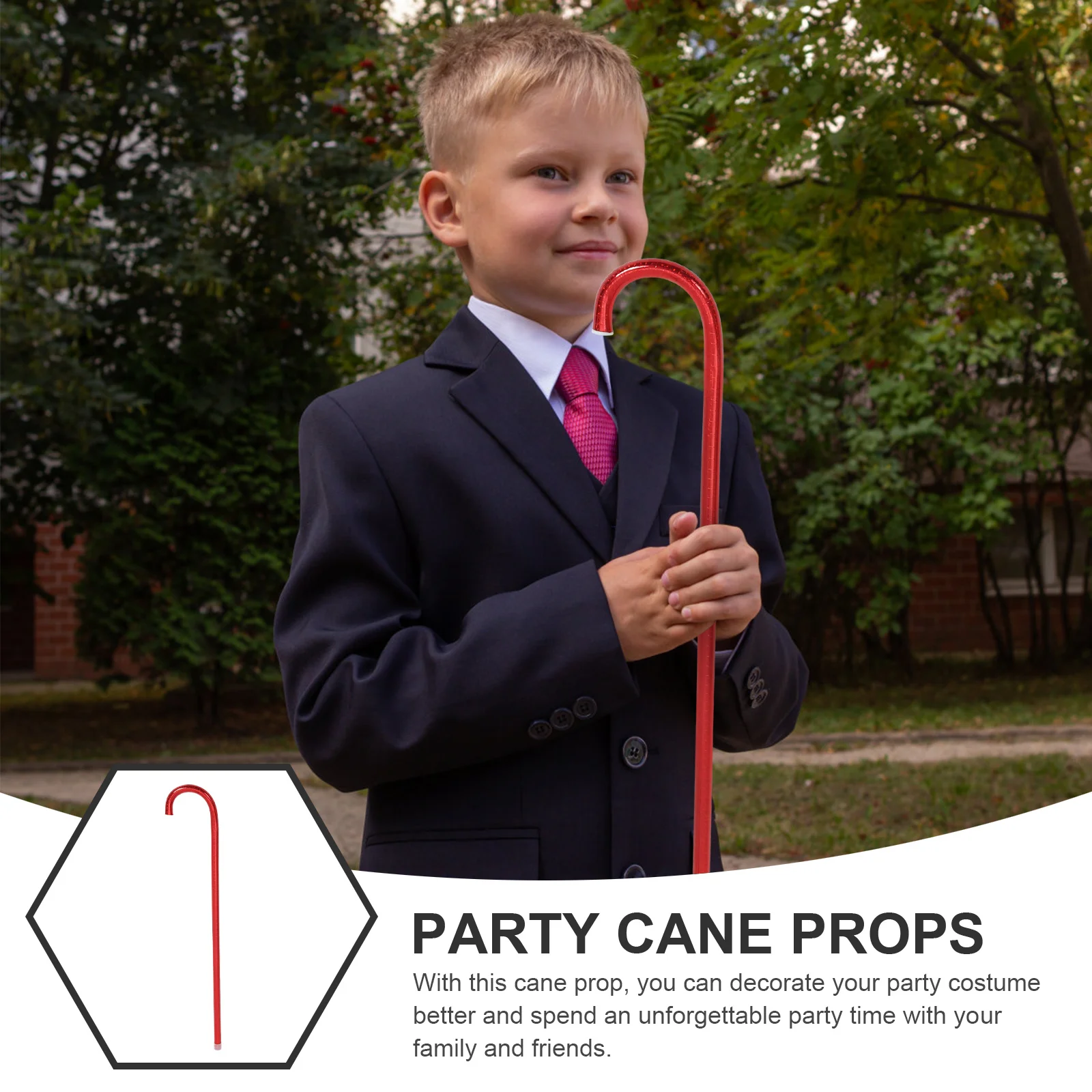 Kids Jazz Dance Cane Prop Lightweight PVC Performance Crutch Halloween Cosplay Party Decorative Walking Stick Kids Cosplay Cane