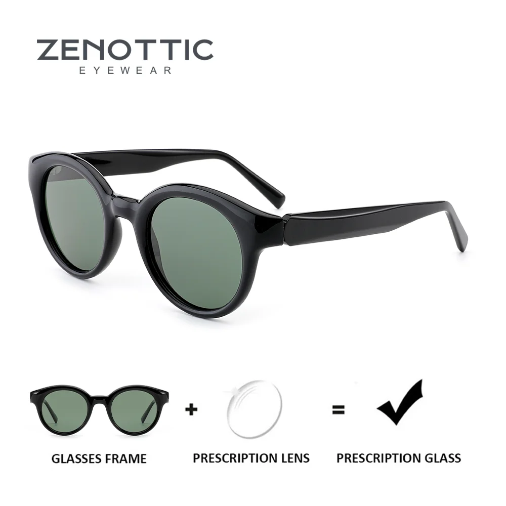 

ZENOTTIC модные круглые ацетатные UV400 поляризационные солнцезащитные очки по рецепту для женщин прогрессивные оптические солнцезащитные очки для близорукости