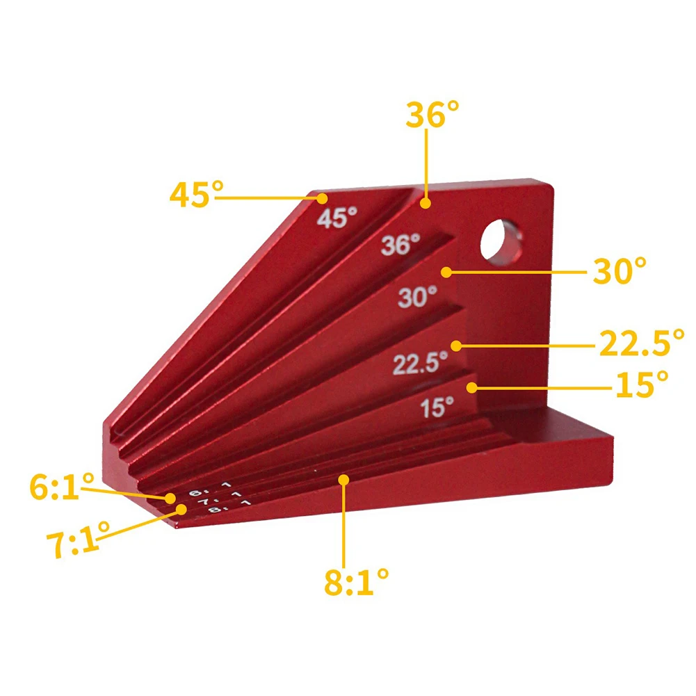 

1pc Bevel Block Aluminum Alloy Bevel Gauge Block Height Gauge Angle Measurement Tool For DIY Woodworking