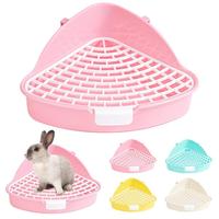 Rabbit Litter Tray Toilet Animal Potty Trainer Bunnies Corner Toilet Box for Ferret Hamster Dragon Cat Guinea Pig Toilet Box