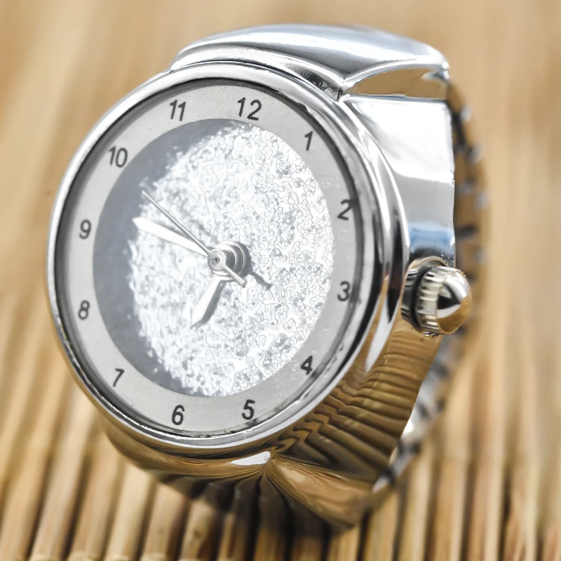 Creative Full Star Quartz Watch New Hot Sales Alloy Shell Finger Circular Dial Arabic Numerals Face Couple Men And Women