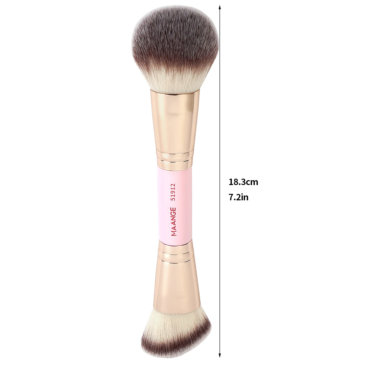 Maange 1 Stuks Foundation Make-Up Borstel Dubbele Kop Concealer Make-Up Borstels Voor Het Mengen Van Vloeibaar Poeder Pluizige Cosmetische Make-Up Tools