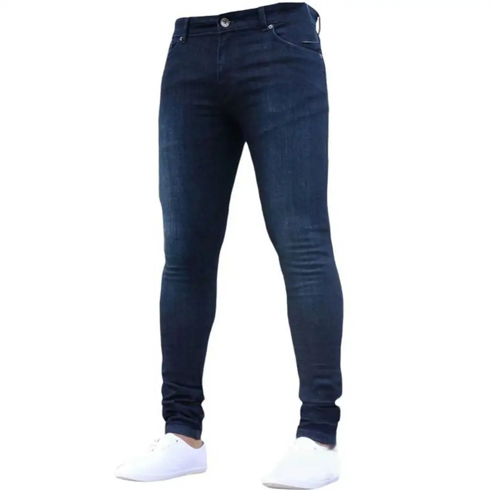 Nieuwe 2024 Damesmode Jeans Lente Herfst Effen Skinny Potloodbroek Mannen Hoge Taille Joggers Heren Broek Jeans