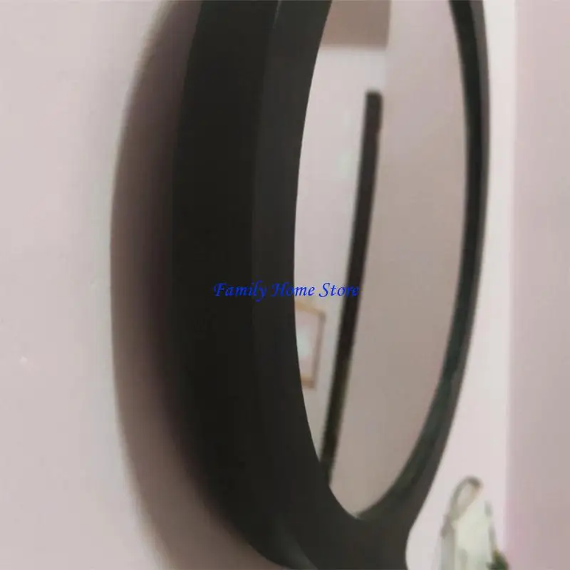 

P0UF for Smart Round Wall Moon Mirror with LED Light Makeup Mirror Bedroom Bathroom Dressing Table Mirror