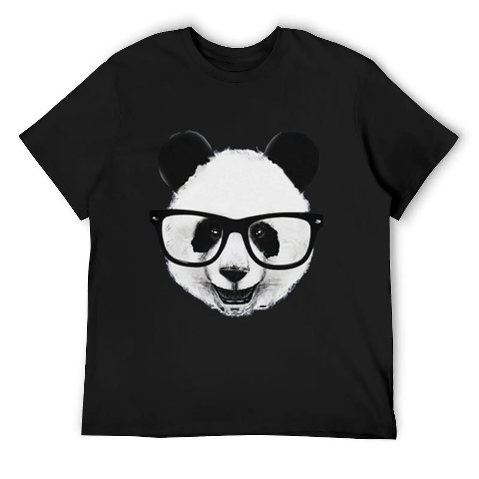 

Hipster Panda T-Shirt summer clothes man t shirt blanks shirts graphic tee men