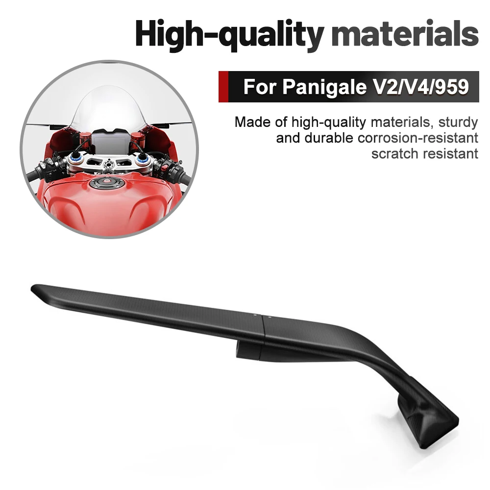 For Panigale V2 V4 Panigale 959 1299 Panigale 899 1199 2020-2024 Motorcycle Rearview Rear View Side Blue Glass Mirrors