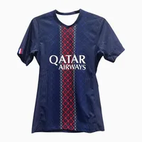 Summer New Mens Womens PSG 2526 Home Short Sleeve Football Shirt Youth Kids Training Oversized Soccer Uniform Breathable Jersey
