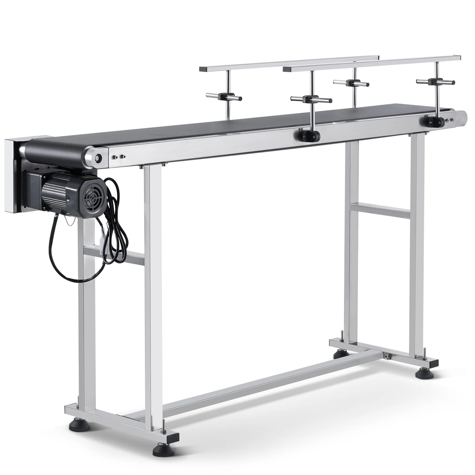 SucceBuy PVC-bandtransporttafel Dubbele vangrail Roestvrij staal Gemotoriseerd instelbare snelheid voor fabrieksinkjetcodering aangedreven - afbeelding 2