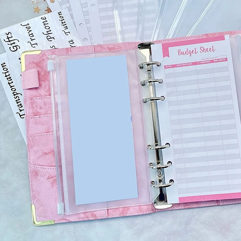 ตัวจัดระเบียบเงิน A6เป็นเงินสดแฟ้มงบประมาณพร้อมซองเงินสดซองจดหมายราคาประหยัด