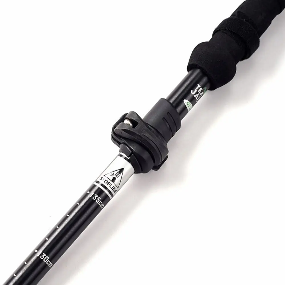 Expandable Aluminum Outdoor Trekking Poles EVA 5 Section Walking Sticks Colorful Telescopic Wading Staff Climbing