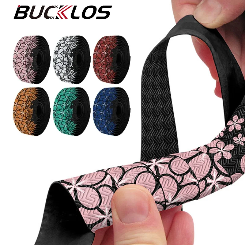 

BUCKLOS Bicycle Handlebar Tape Soft PU EVA Bicycle Bar Tape Anti-Slip Tape Ultralight Cycling Damping Anti-Vibration Straps