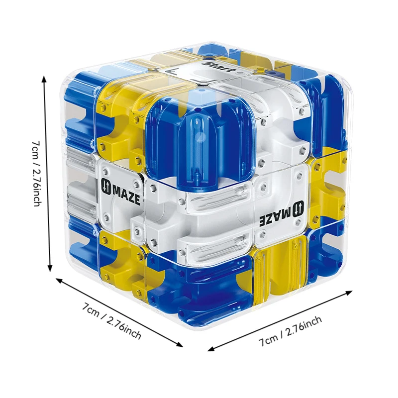 Entrenador de lógica para niños: cubo de laberinto educativo 3D |   Juguete para aliviar la ansiedad y el estrés para el enfoque y la interacción entre padres e hijos Regalos de Navidad