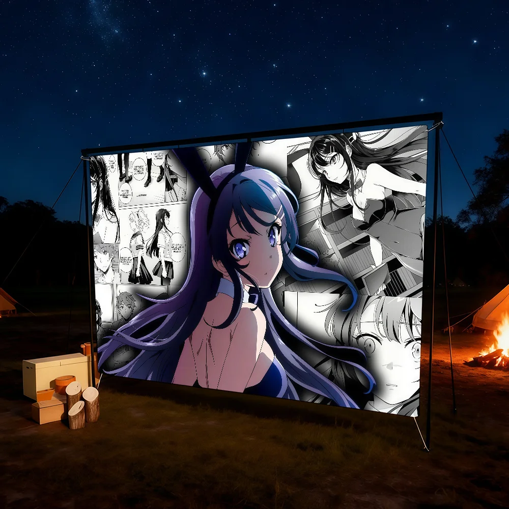 Anime R-Rascal Does Not Dream Mai Sakurajima Flag For Room Dorm Camping Picnic Art Style Garage Bar Wall Decoration Banner