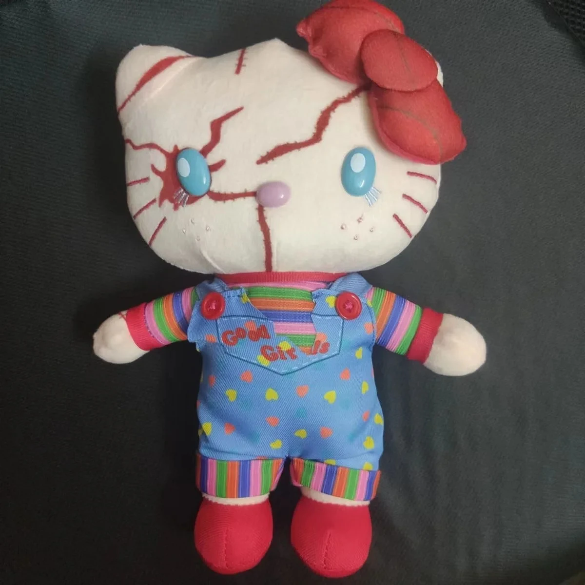 Originale Kawaii Hello Kitty Chucky Tiffany peluche bambola di pezza Anime Cartoon Baby Halloween natale regalo di compleanno