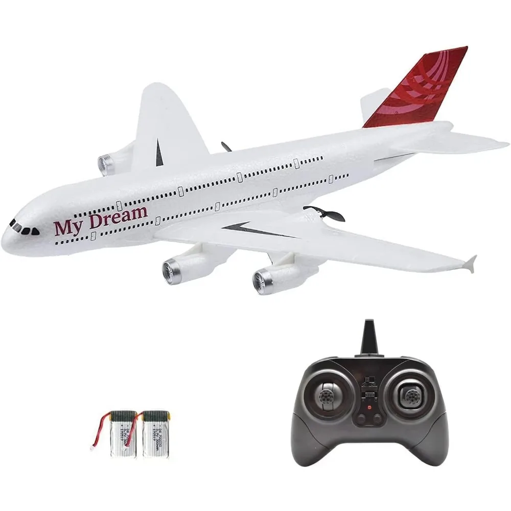 Pronto para voar avião RC de 3 canais de 2,4 GHz com envergadura de 410 mm, giroscópio de 6 eixos para voo estável, adequado para crianças e adultos iniciantes