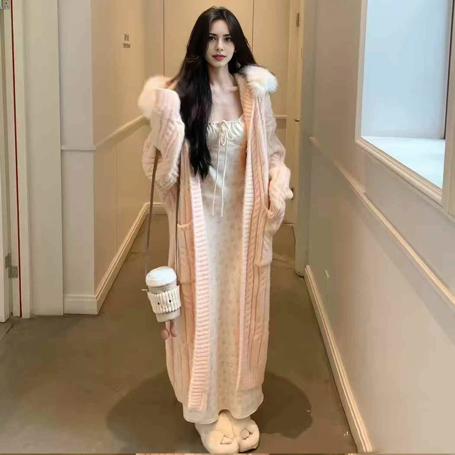 هوديي حقيقية الثعلب الفراء طوق البلوزات للمرأة سترة الكشمير المعنقة الخريف الشتاء نمط جديد سترات من فراء الكشمير