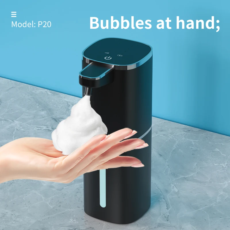400ML Light Display Wall-Mounted Or Desktop 4-Levels Adjustable Induction Infrared Electric Automatic Smart Sense Soap Dispenser 1