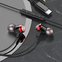 Type C/3.5mm Gaming Headphones In Ear Gamer Headphone Headset Volume Control with Bass Phone Earphones for Samsung Huawei Xiaomi