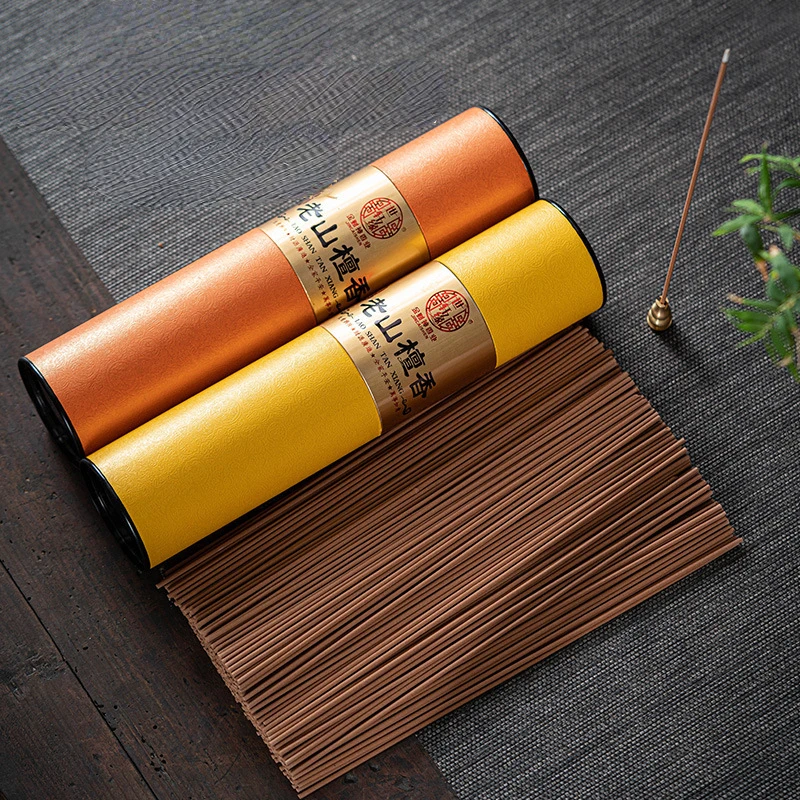 F 200g Smokeless Laoshan Sandalwood Incense Sticks Chinese Incense for Living Room Home Yoga Fragrance Clean Air Sleep Aid Scent