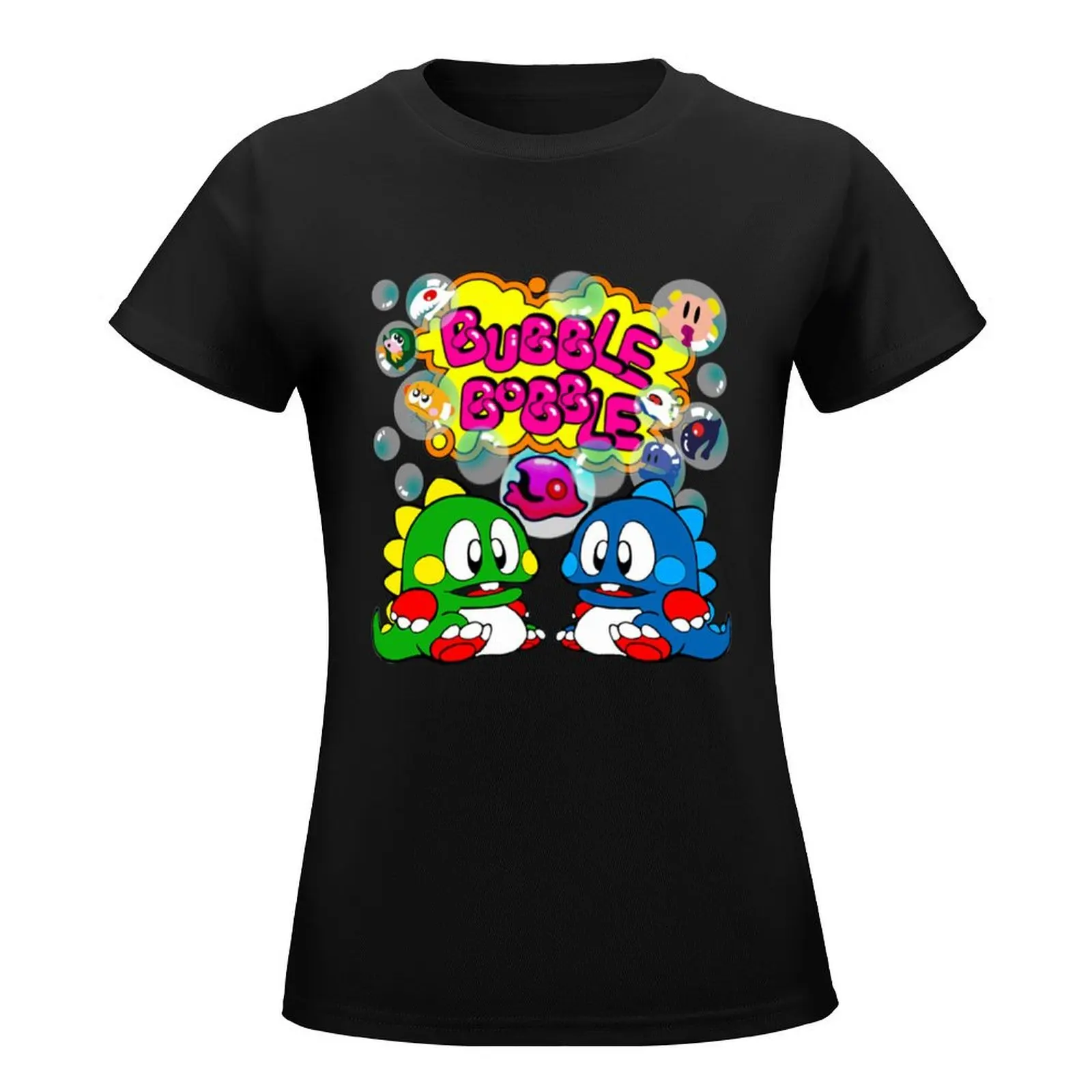 Bubble Bobble T-Shirt summer top summer clothes female t shirts for Women loose fit