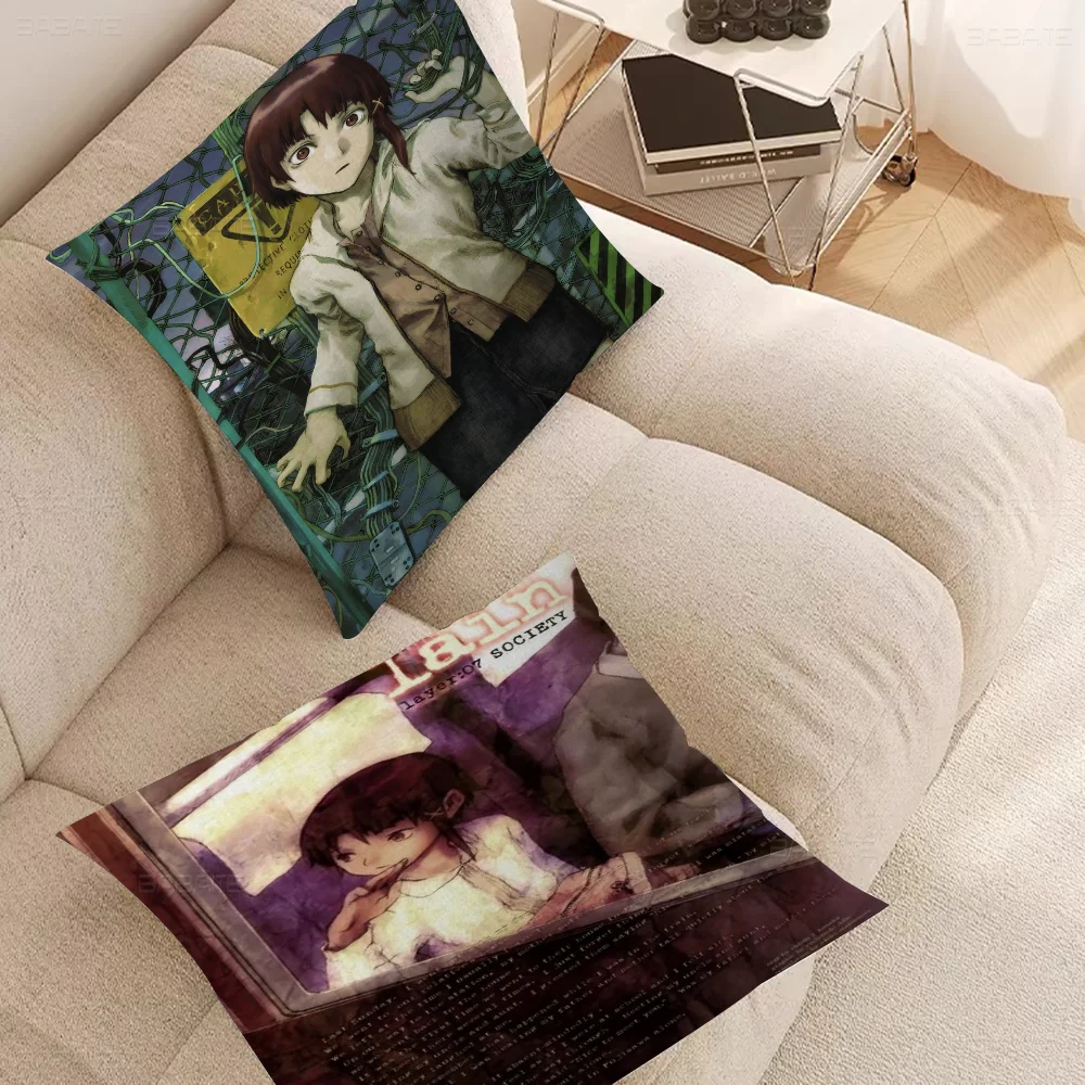 Serial Experiments Lain Personalized Pillow Cover Kids Bedroom Wild Party Decor Pillowcase Kid Birthday Shower Gift