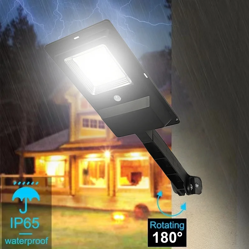 

New Solar Outdoor LED Wall Light with 3 Modes, Waterproof Motion Sensor for Garden Terrace Garage Courtyard and Street Lighting