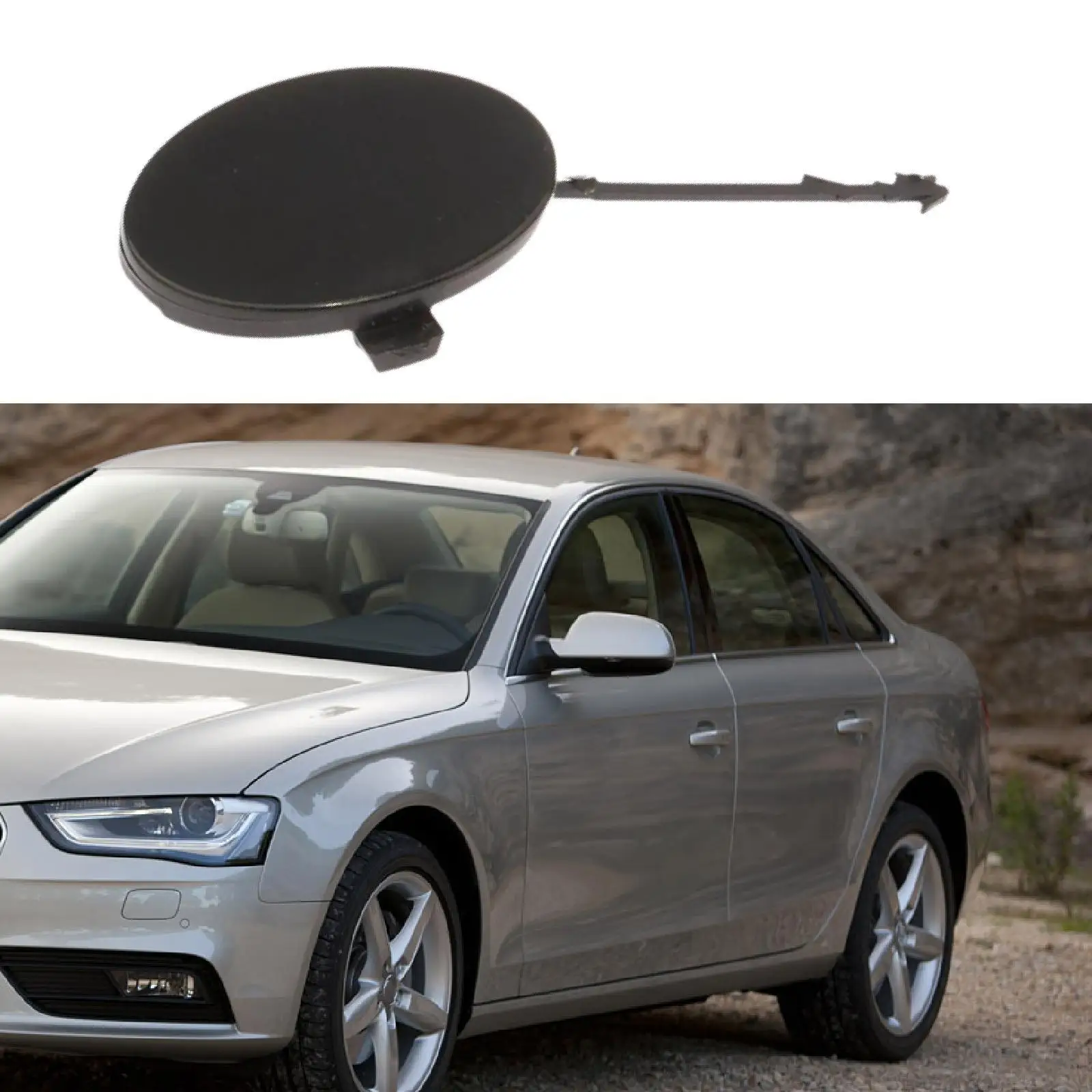 

Car Front Bumper Tow Hook Cover 8K0807241 High Performance Easy Installation for Audi A4 S4 B8 09-12 Automotive Accessories