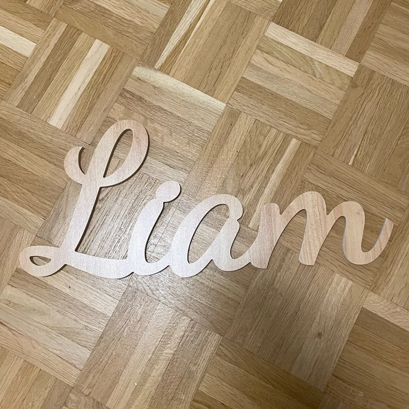 Letrero de nombre personalizado para decoración de pared de guardería, letras de madera, letrero de nombre de guardería para bebé