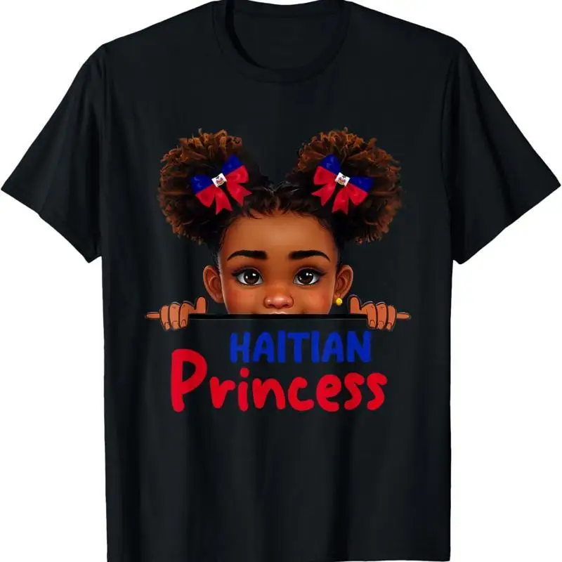 Cute Melanin Haitian Princess Haiti Flag For T Shirt