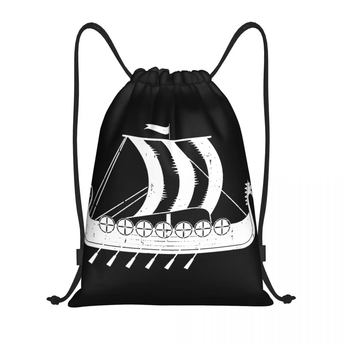 

Viking Long Ship Drakkar Scandinavia Iceland Valhalla Multi-function Portable Drawstring Bags Sports Bag Book Bag For Travelling