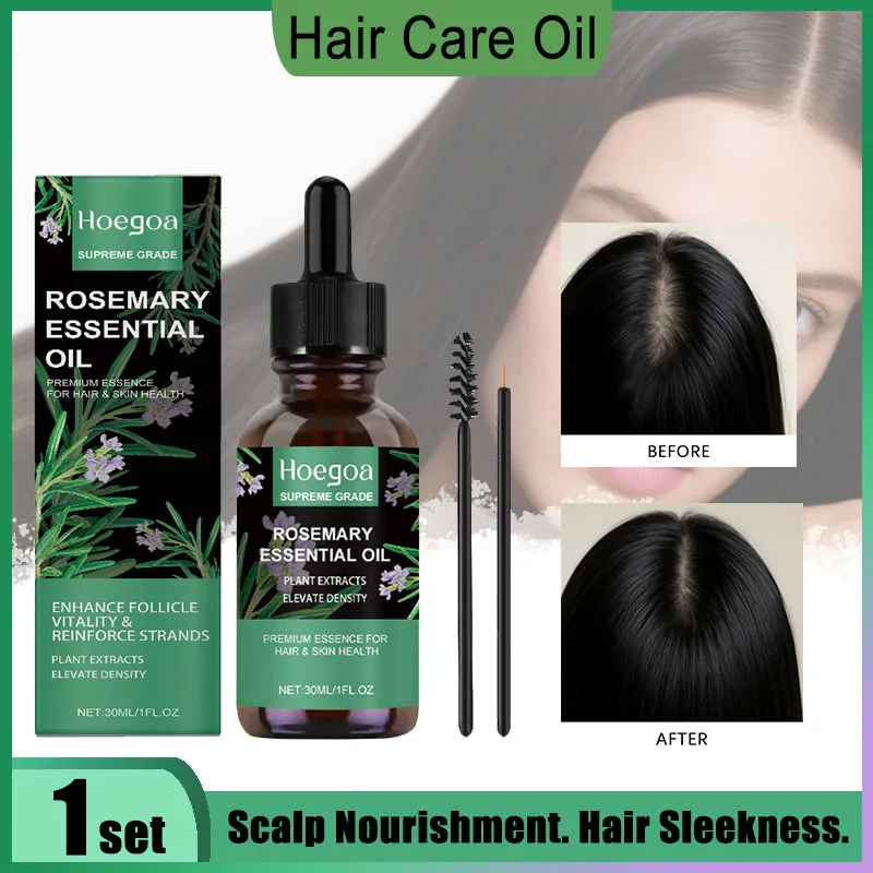 

Rosemary Hair Essential Oil (30ml) Nourishes Improves Frizz Prevents Hair Loss Care Scalp Treatment Daily Hair Care Set Healthy