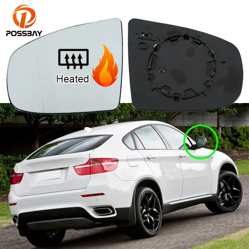 

Car Rear View Mirror Glass Left/Right Clear Rearview Lenses Electric Heated for BMW X6 X5 E70 E71 E72 2007-2011 2012 2013 2014