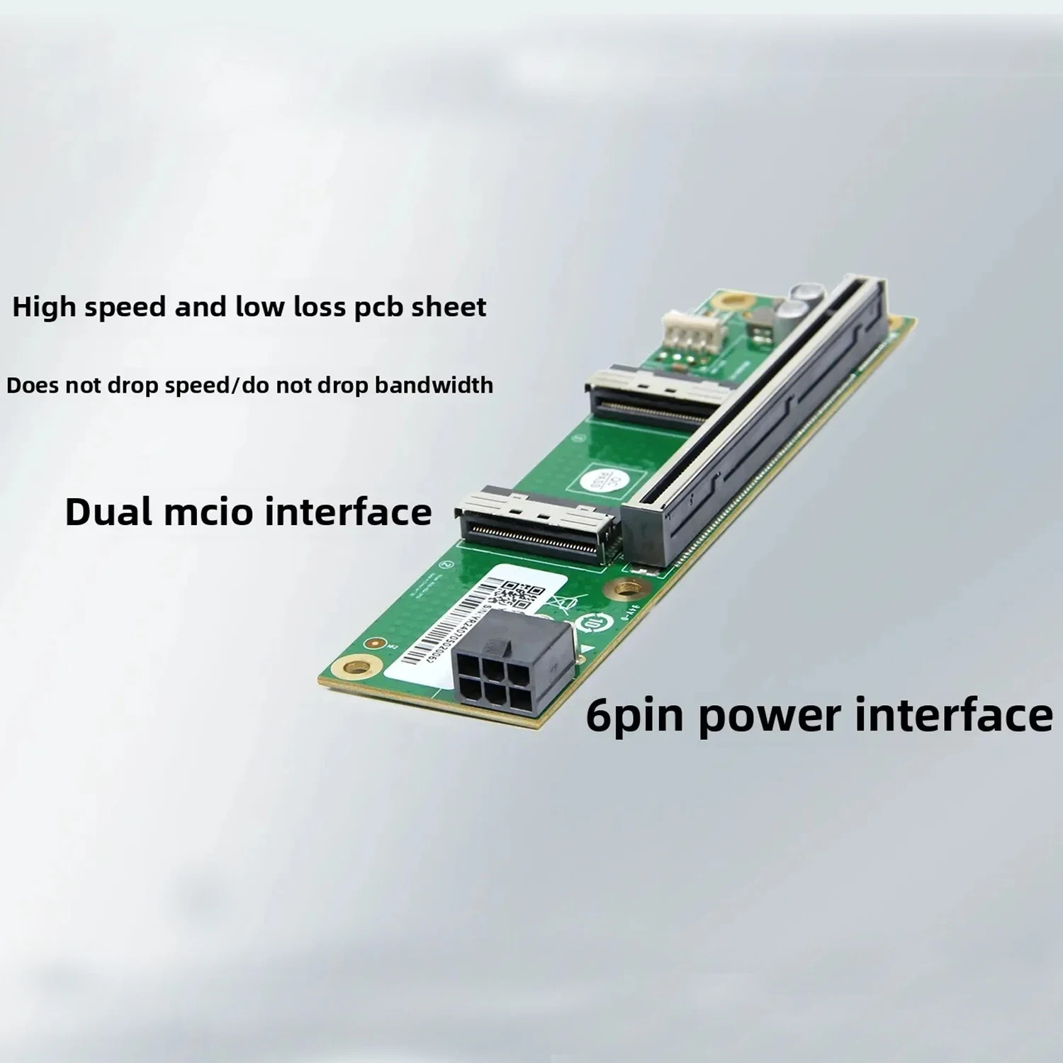 PCIe 4.0 5.0 16x To SlimSAS 8654 Server Motherboard  baseplate for graphics cards network cards x16 / x8 Dual MCIO Interfaces