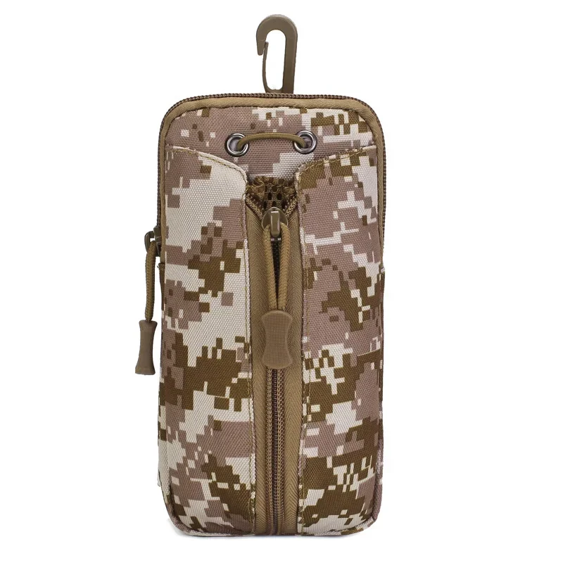 Tactical Water Bottle Carrier Outdoor Molle Pouch Bag Travel Hiking Drawstring Water Bottle Holder Kettle Carrier Bag Phone Bag