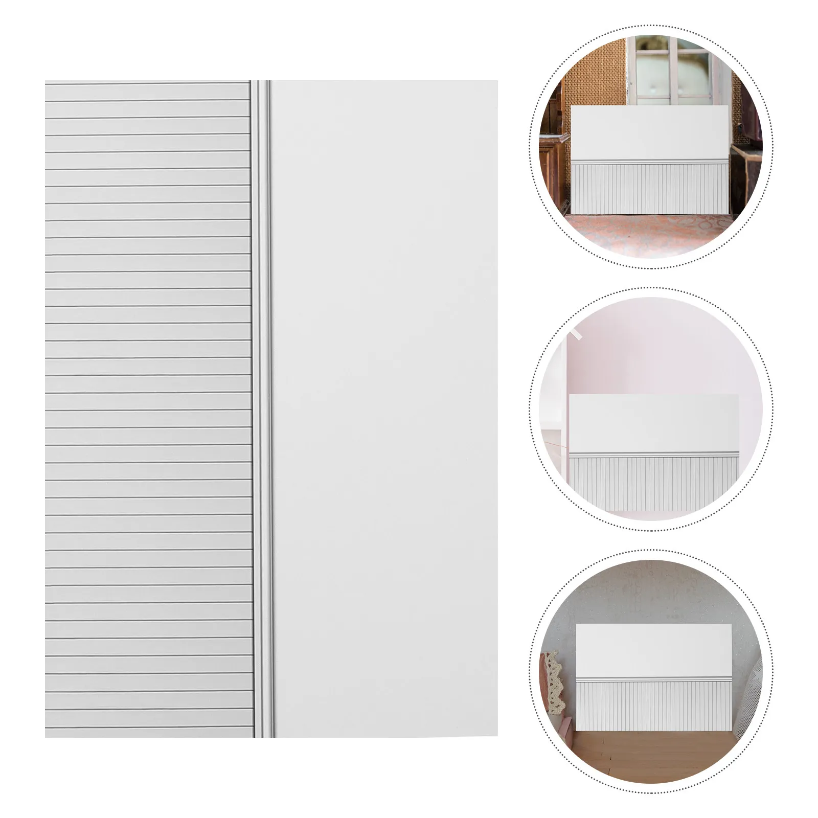 

9Pcs Peel Stick Self Adhesive Dollhouse Wallpaper Miniature Wall Panels 1:12 Scale Wainscoting Cladding Mini House Accessories