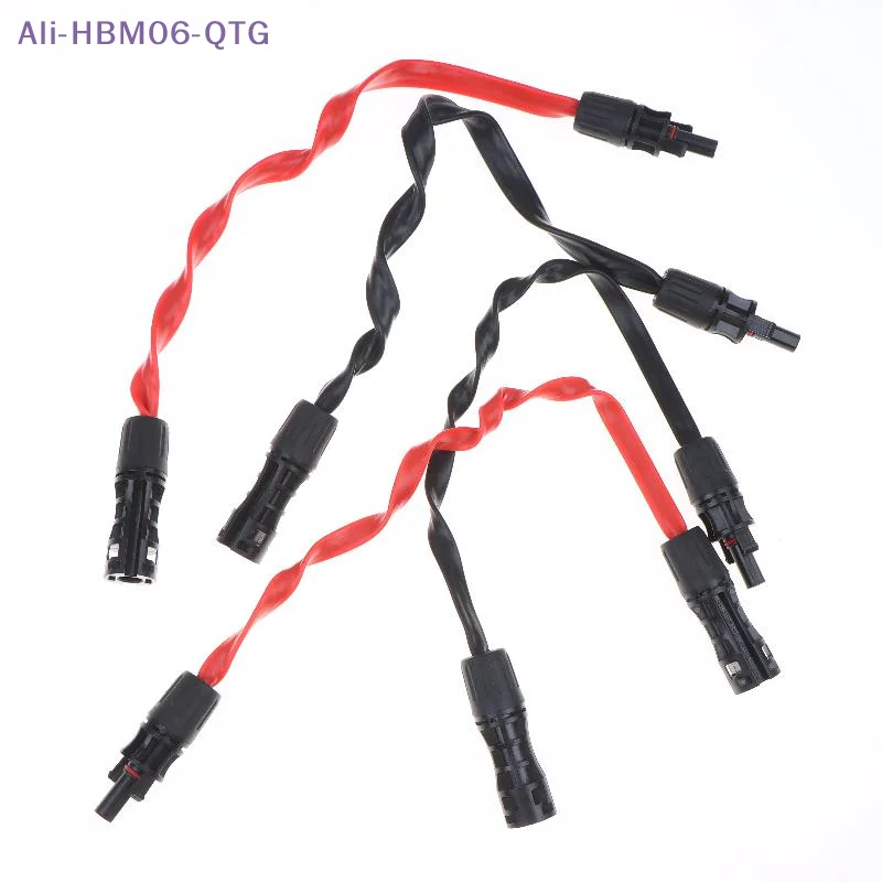 *2Pcs 12AWG 10AWG 4mm2 6mm2 Female Male Waterproof Connectors Flat Solar Panel Extension Cable For RV Photovoltaic Home Balcony