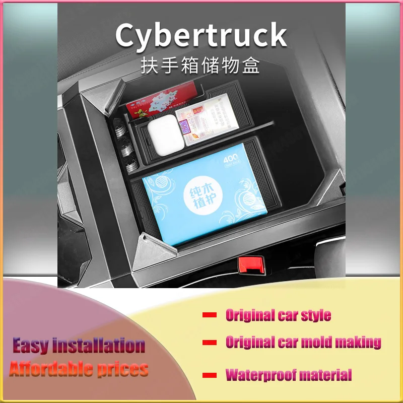 

For Tesla Cybertruck Armrest Box Storage Box Cyber Pickup Car Storage Car Accessories Cute Car Accessories