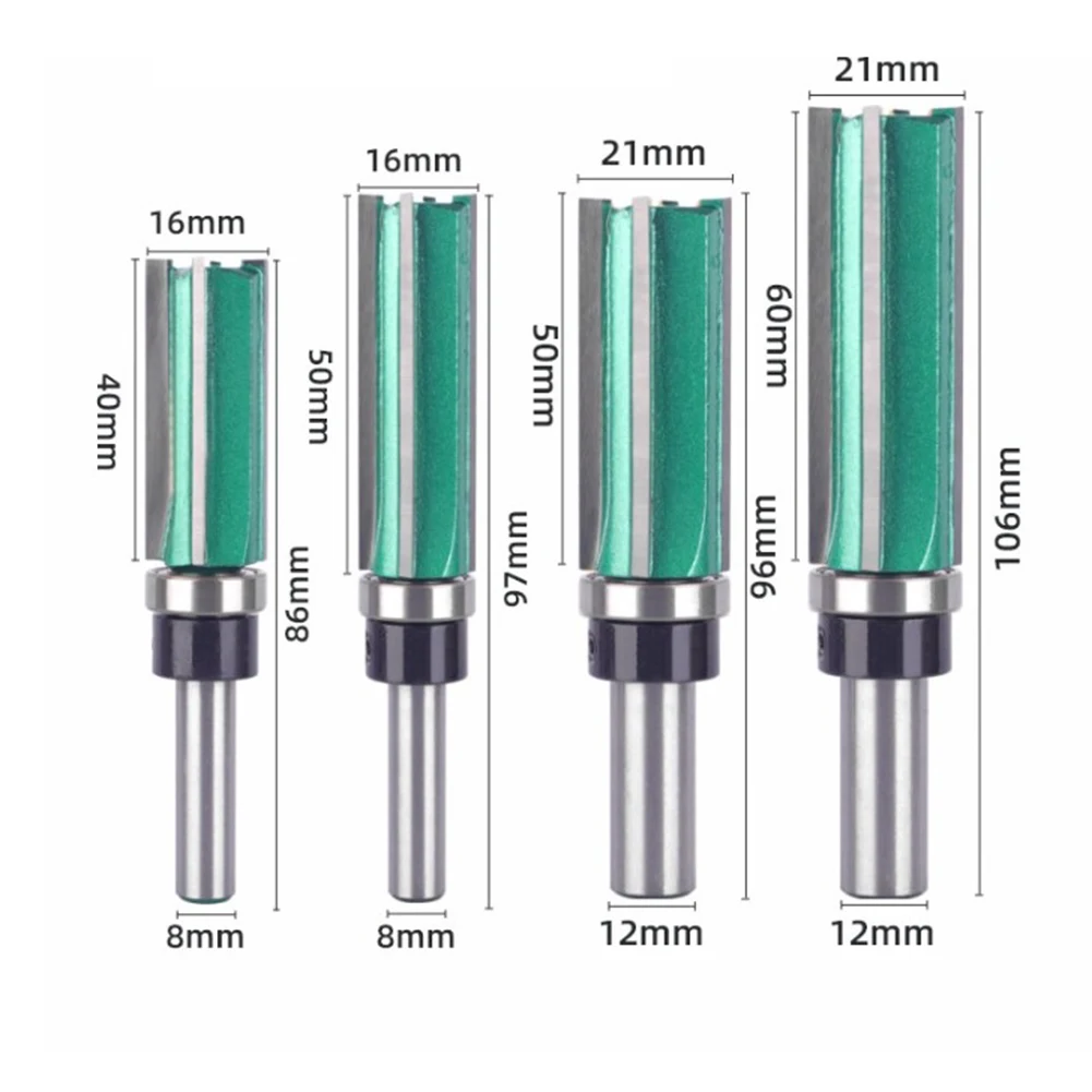 

1PCS Shank Cutter Router Bit Trimming Woodworking Milling Cutter Four Blades For Wood Woodwork Tools