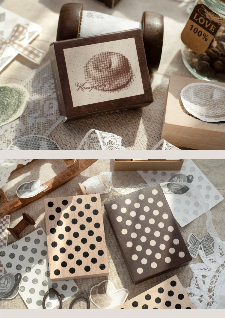 Journal GO Original Holzstempel „Nebeliger Alltag“ Muster für Journaling, Planer, Karten, Scrapbooking und DIY-Bastelarbeiten – Detail 16