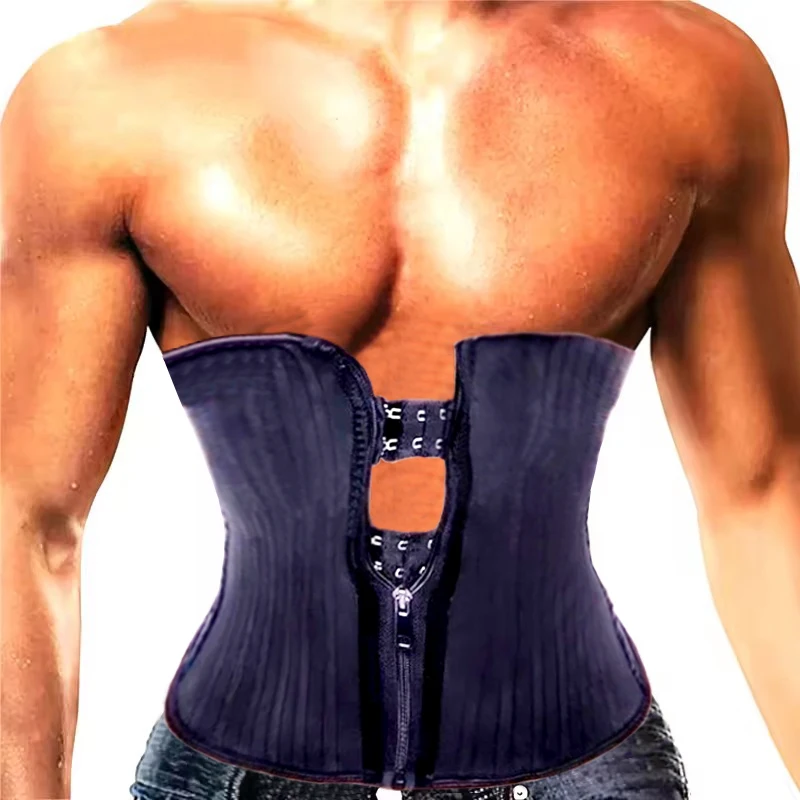 

Slimming Waist Trainer Body Shaper Men Abdomen Belt Shapewear High Compression 25 Steel Bone Modeling Strap Workout Fajas Girdle