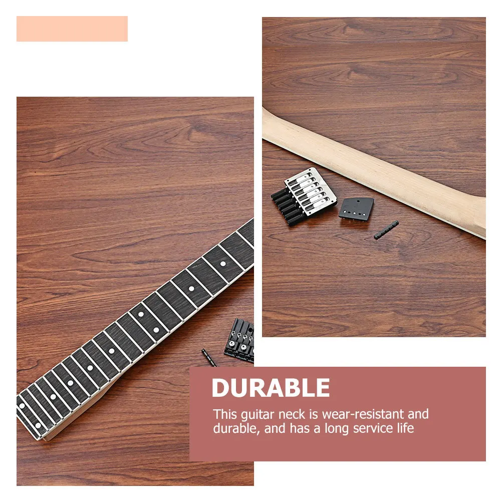 

Guitar Neck Headless Stringed Instrument Unfinished Electric Premium Wood Durable Safe Smooth Surface Long Service Life Easy to